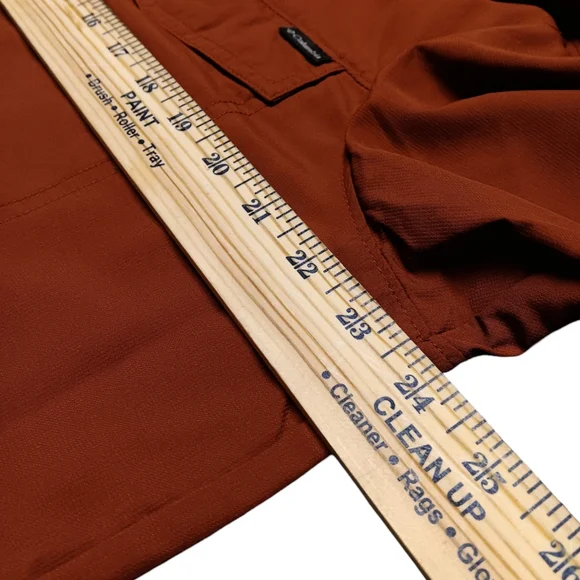 🧡COLUMBIA MEN'S SIZE LARGE 100% NYLON SHELL FRONT BUTTON COLLAR SHIRT. - Picture 6 of 9